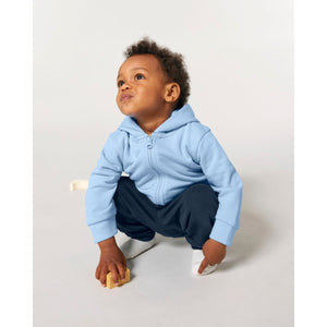 Felpa Con Cappuccio E Zip Neonato Baby Connector blu / 12-18 m/80-86cm - personalizzabile con logo