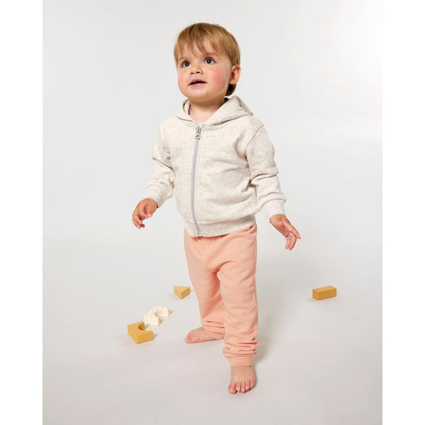 Felpa Con Cappuccio E Zip Neonato Baby Connector eco heather / 12-18 m/80-86cm - personalizzabile con logo