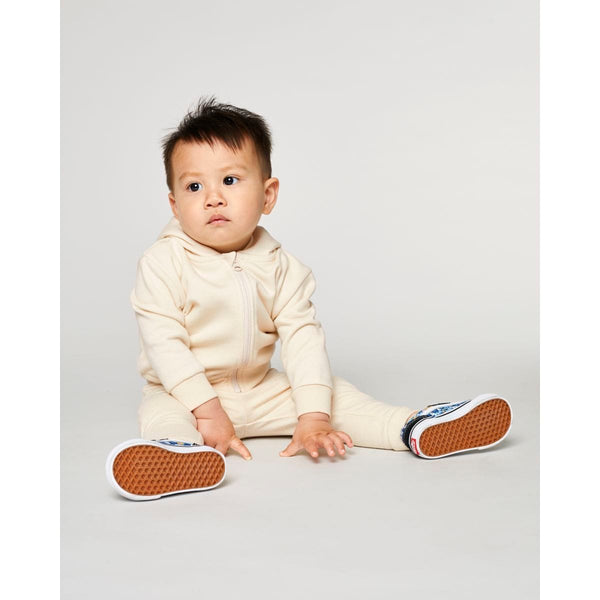 Felpa Con Cappuccio E Zip Neonato Baby Connector natural / 24-36 m/92-98cm - personalizzabile con logo