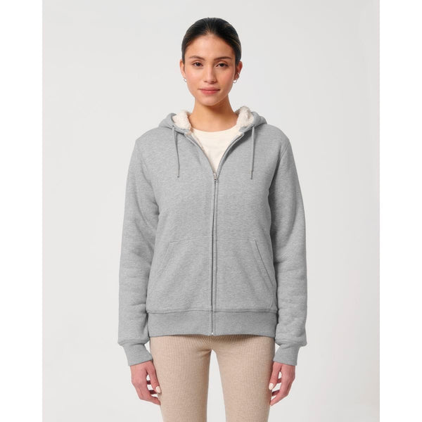 Felpa Con Cappuccio E Zip Unisex Con Fodera In Sherpa Hygger Sherpa - personalizzabile con logo