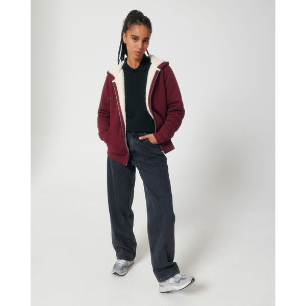 Felpa Con Cappuccio E Zip Unisex Con Fodera In Sherpa Hygger Sherpa - personalizzabile con logo