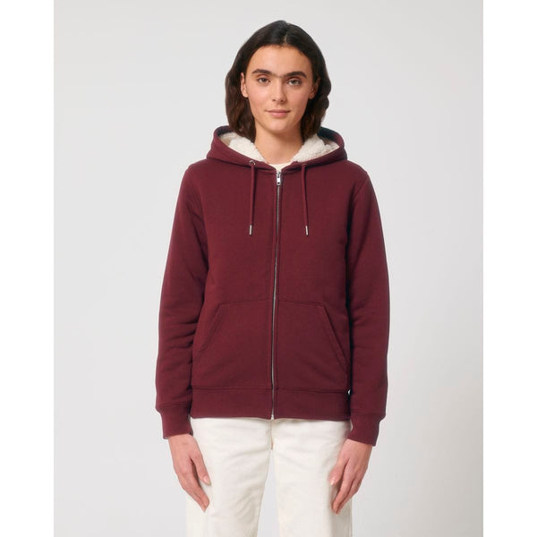 Felpa Con Cappuccio E Zip Unisex Con Fodera In Sherpa Hygger Sherpa - personalizzabile con logo