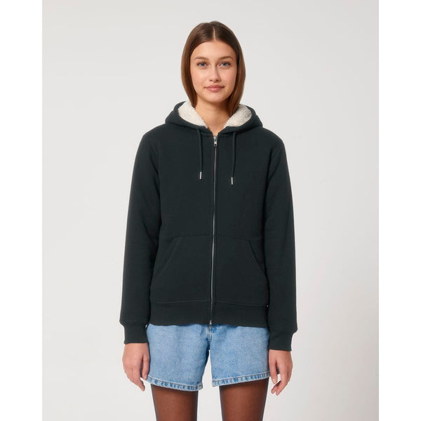 Felpa Con Cappuccio E Zip Unisex Con Fodera In Sherpa Hygger Sherpa - personalizzabile con logo
