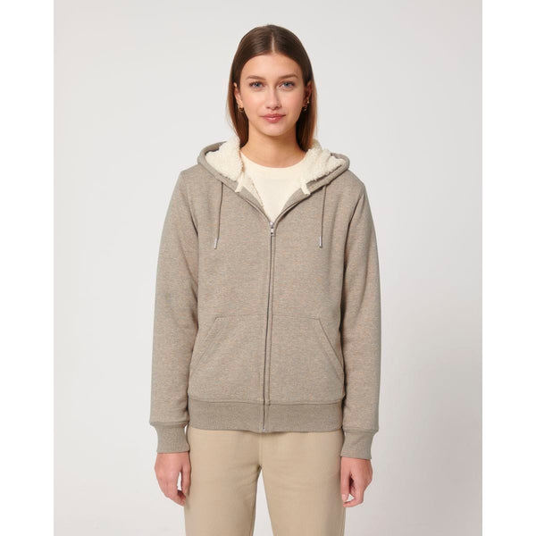 Felpa Con Cappuccio E Zip Unisex Con Fodera In Sherpa Hygger Sherpa - personalizzabile con logo