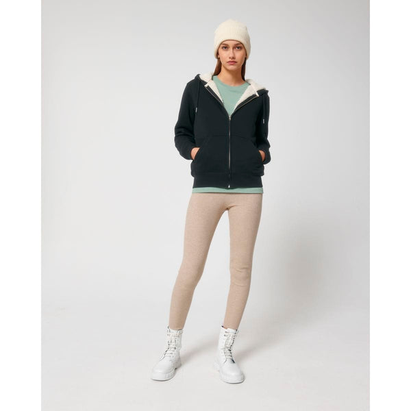 Felpa Con Cappuccio E Zip Unisex Con Fodera In Sherpa Hygger Sherpa - personalizzabile con logo