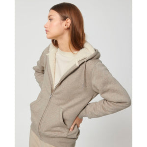 Felpa Con Cappuccio E Zip Unisex Con Fodera In Sherpa Hygger Sherpa - personalizzabile con logo