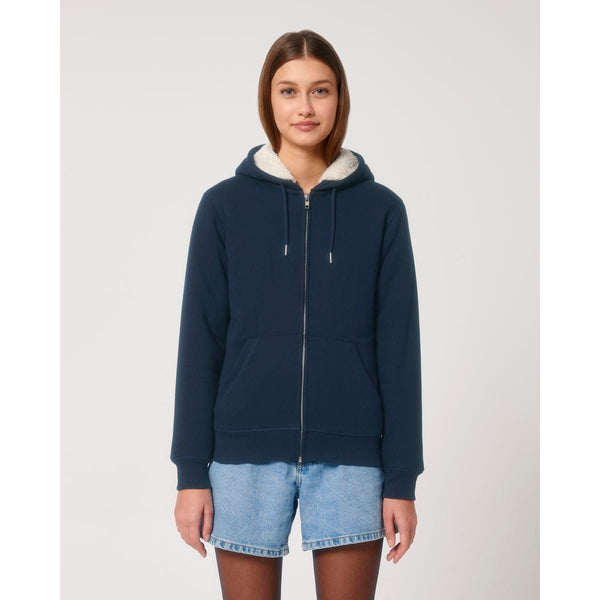 Felpa Con Cappuccio E Zip Unisex Con Fodera In Sherpa Hygger Sherpa - personalizzabile con logo
