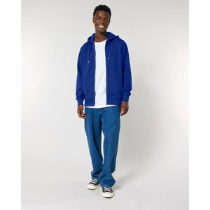 Felpa Con Cappuccio E Zip Unisex Iconic Cultivator 2.0 blu / XS - personalizzabile con logo