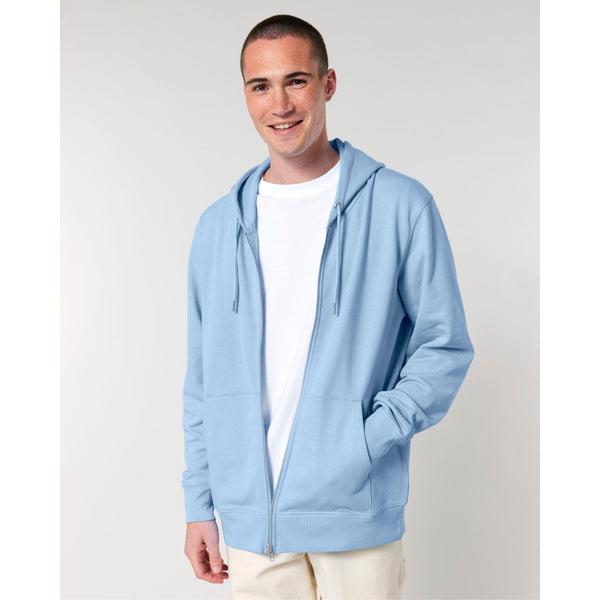 Felpa Con Cappuccio E Zip Unisex Iconic Cultivator 2.0 blue soul / XS - personalizzabile con logo