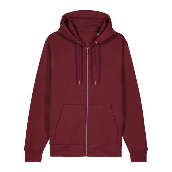 Felpa Con Cappuccio E Zip Unisex Iconic Cultivator 2.0 bordeaux / XS - personalizzabile con logo