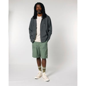 Felpa Con Cappuccio E Zip Unisex Iconic Cultivator 2.0 grigio scuro / XS - personalizzabile con logo