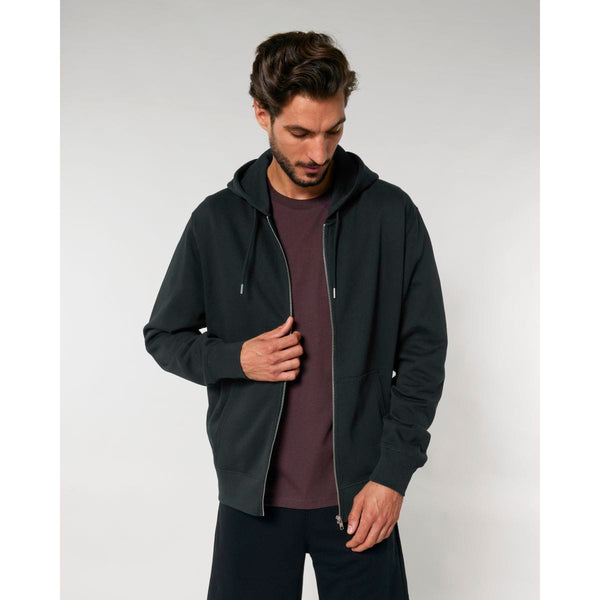 Felpa Con Cappuccio E Zip Unisex Iconic Cultivator 2.0 nero / XS - personalizzabile con logo