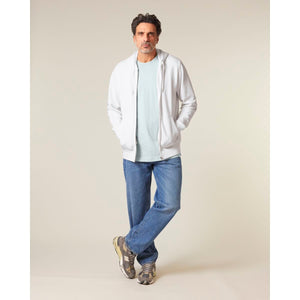 Felpa Con Cappuccio E Zip Unisex In French Terry Connector 2.0 bianco / XXS - personalizzabile con logo
