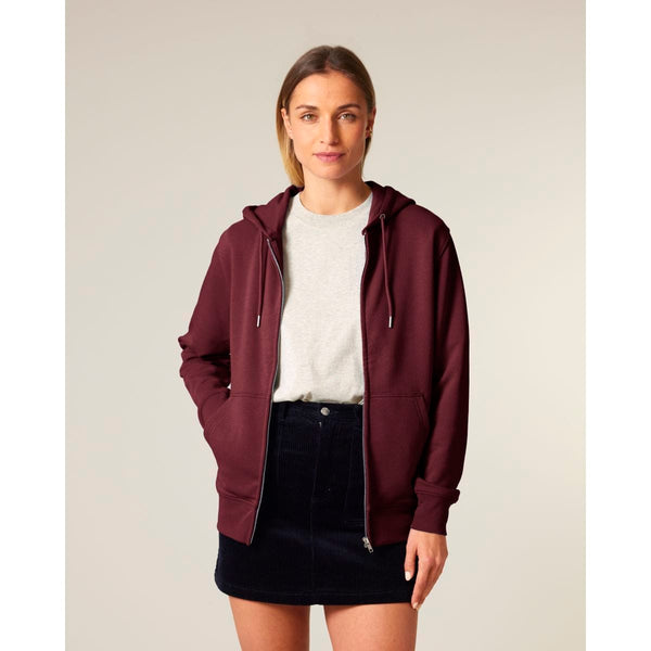 Felpa Con Cappuccio E Zip Unisex In French Terry Connector 2.0 - personalizzabile con logo