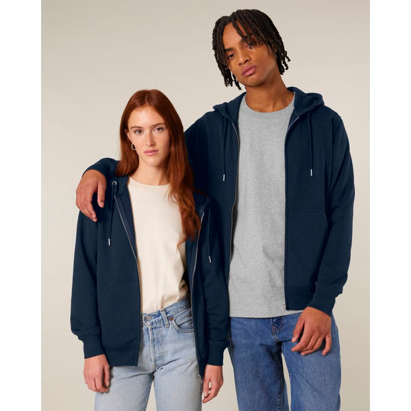 Felpa Con Cappuccio E Zip Unisex In French Terry Connector 2.0 - personalizzabile con logo