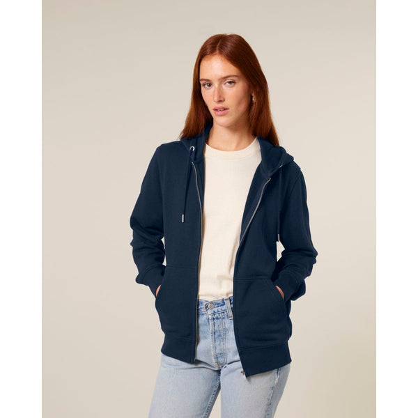 Felpa Con Cappuccio E Zip Unisex In French Terry Connector 2.0 - personalizzabile con logo