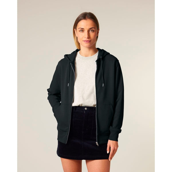 Felpa Con Cappuccio E Zip Unisex In French Terry Connector 2.0 - personalizzabile con logo