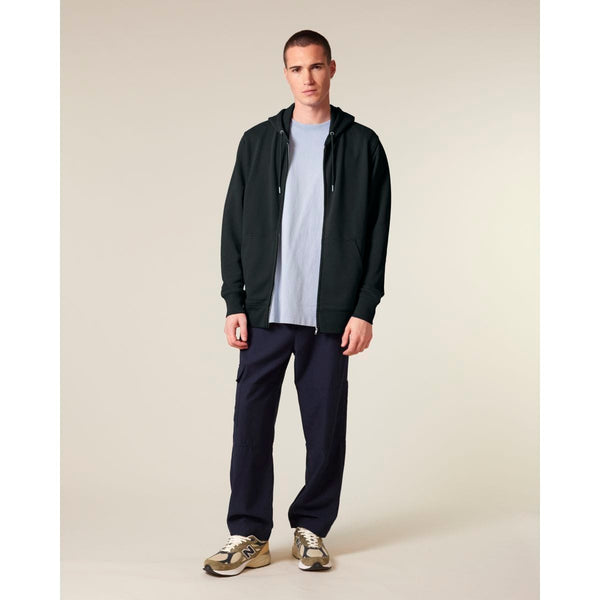 Felpa Con Cappuccio E Zip Unisex In French Terry Connector 2.0 nero / XXS - personalizzabile con logo