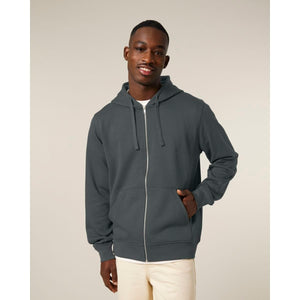 Felpa Con Cappuccio E Zip Unisex Mixer grigio scuro / XXS - personalizzabile con logo