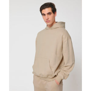 Felpa Con Cappuccio Unisex Boxy Al Tocco Secco Cooper Dry beige / XS - personalizzabile con logo