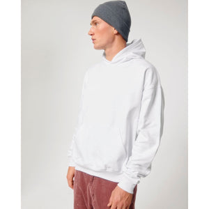 Felpa Con Cappuccio Unisex Boxy Al Tocco Secco Cooper Dry bianco / XS - personalizzabile con logo