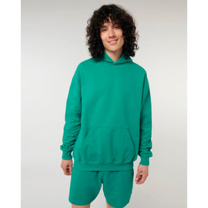 Felpa Con Cappuccio Unisex Boxy Al Tocco Secco Cooper Dry go green / XS - personalizzabile con logo