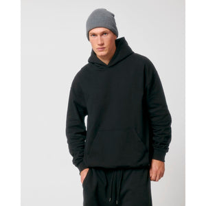 Felpa Con Cappuccio Unisex Boxy Al Tocco Secco Cooper Dry nero / XS - personalizzabile con logo