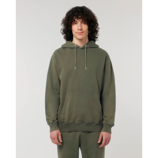 Felpa Con Cappuccio Unisex Garment Dyed In French Terry Archer Vintage - personalizzabile con logo