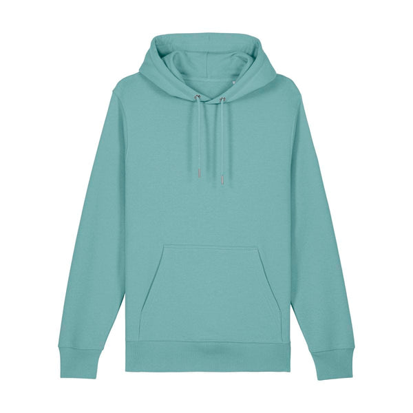 Felpa Con Cappuccio Unisex In French Terry Archer teal monstera / XXS - personalizzabile con logo