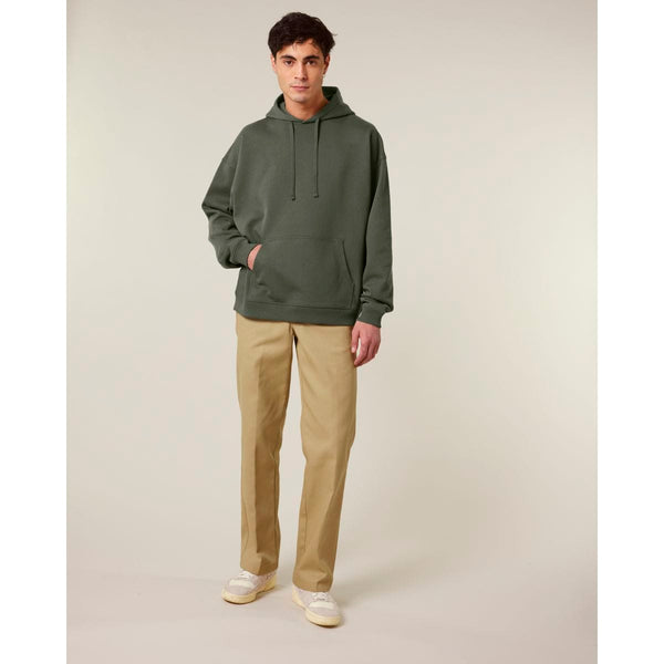 Felpa Con Cappuccio Unisex Oversized Slammer 2.0 kaki / XS - personalizzabile con logo