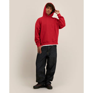 Felpa Con Cappuccio Unisex Relaxed Chaser rosso / XXS - personalizzabile con logo
