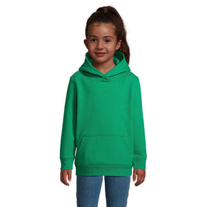 Felpa Condor Kids  Cappuccio verde / L - personalizzabile con logo