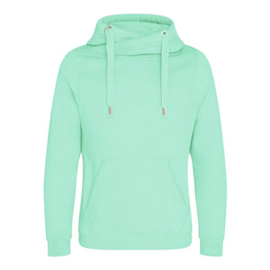 Felpa Cross Neck Hoodie azzurro / S - personalizzabile con logo