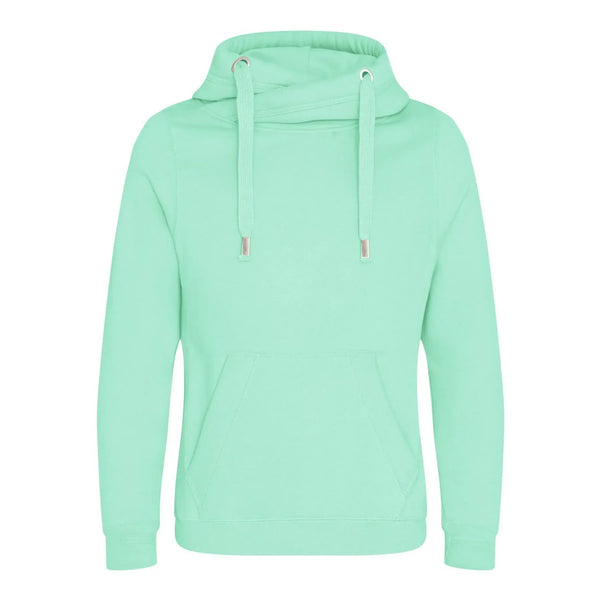 Felpa Cross Neck Hoodie azzurro / S - personalizzabile con logo