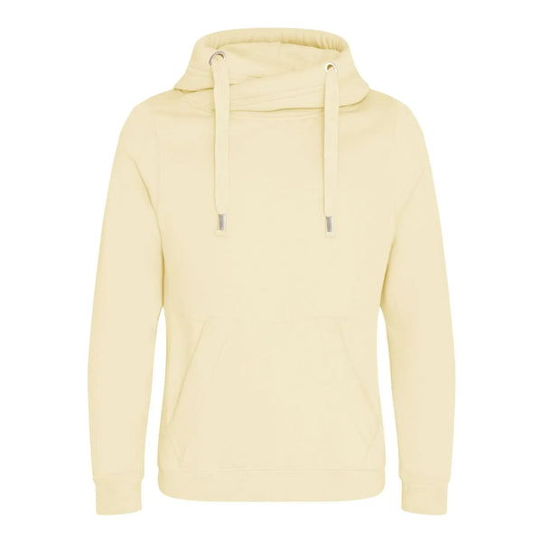 Felpa Cross Neck Hoodie beige / S - personalizzabile con logo