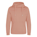 Felpa Cross Neck Hoodie rosa / S - personalizzabile con logo