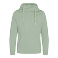Felpa Cross Neck Hoodie verde / S - personalizzabile con logo