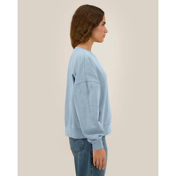 Felpa Donna Girocollo Garment Dyed Stella Alma Vintage - personalizzabile con logo