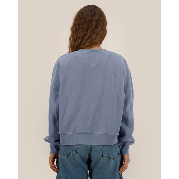 Felpa Donna Girocollo Garment Dyed Stella Alma Vintage - personalizzabile con logo