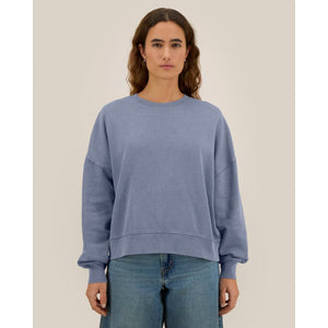 Felpa Donna Girocollo Garment Dyed Stella Alma Vintage - personalizzabile con logo