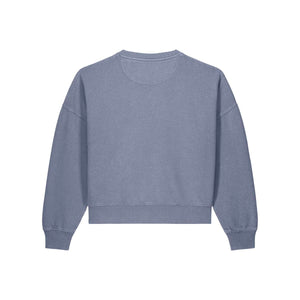 Felpa Donna Girocollo Garment Dyed Stella Alma Vintage - personalizzabile con logo
