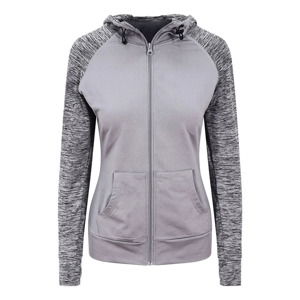 Felpa Girlie Cool Contrast Zoodie grigio / XS - personalizzabile con logo