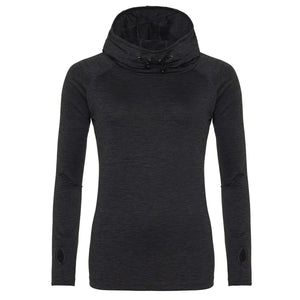 Felpa Girlie Cool Cowl Neck Top nero / XS - personalizzabile con logo
