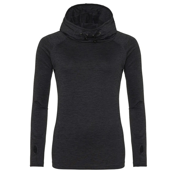 Felpa Girlie Cool Cowl Neck Top nero / XS - personalizzabile con logo