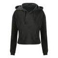 Felpa Girlie Cropped Hoodie nero / XS - personalizzabile con logo