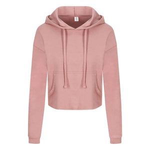 Felpa Girlie Cropped Hoodie rosa / XS - personalizzabile con logo