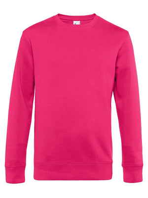 Felpa girocollo felpata fucsia / XS - personalizzabile con logo