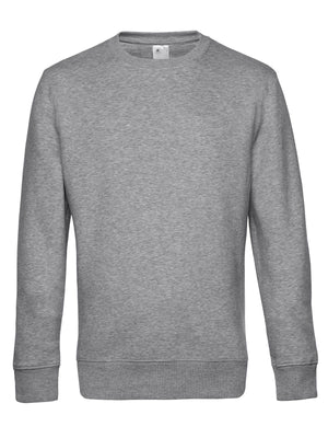 Felpa girocollo felpata heather grey / XS - personalizzabile con logo