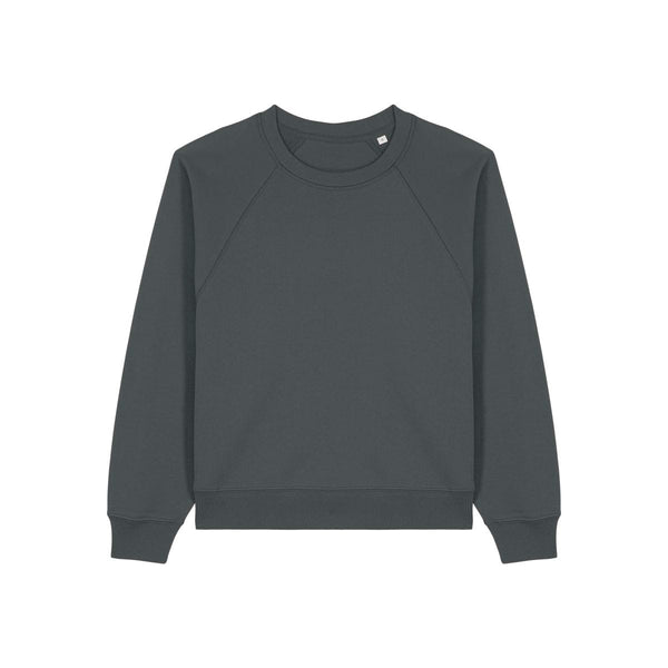 Felpa Girocollo Donna Con Maniche Raglan Stella Clara grigio scuro / XS - personalizzabile con logo