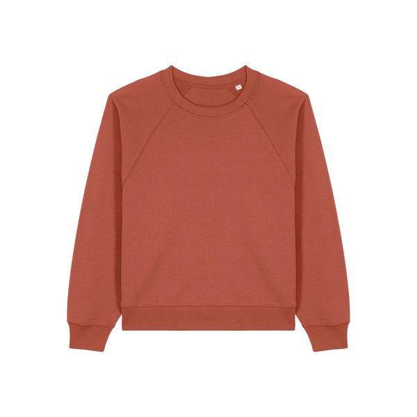 Felpa Girocollo Donna Con Maniche Raglan Stella Clara marrone / XS - personalizzabile con logo